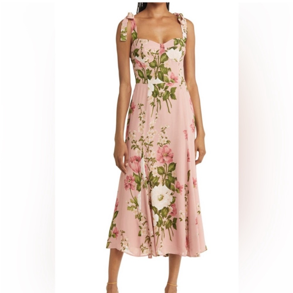 Reformation Nadira Dress - Rose Garden - Size 14